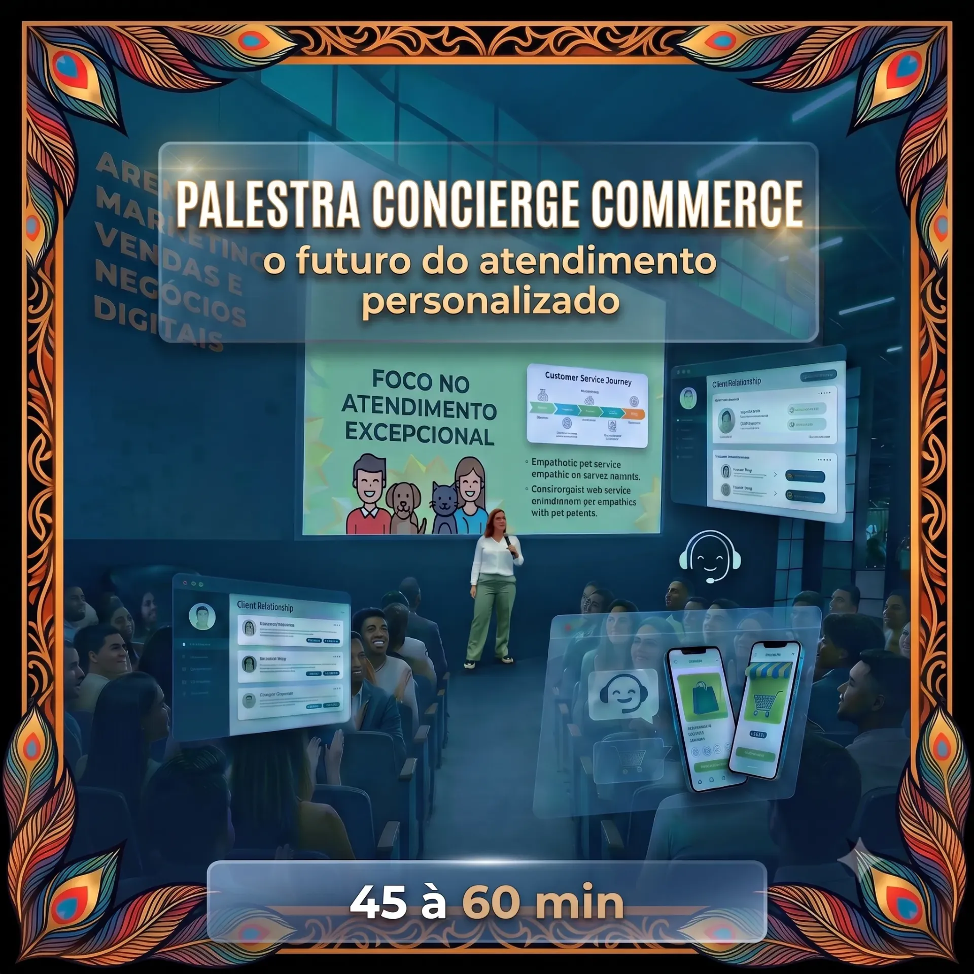 Palestra Concierge Commerce: A Arte do Atendimento Humanizado na Era Digital - 45 min à 60 min